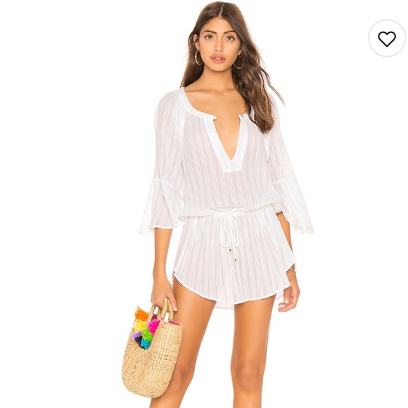 NWT Vix chemise white coverup sz S - Picture 2 of 13